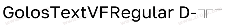 GolosTextVFRegular D字体转换